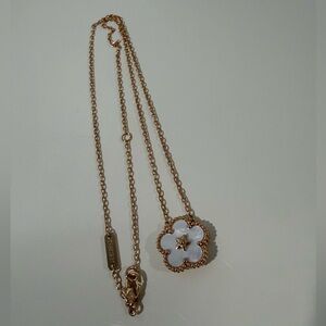 Flower Necklace - Real 925 Silver. Rose Gold.